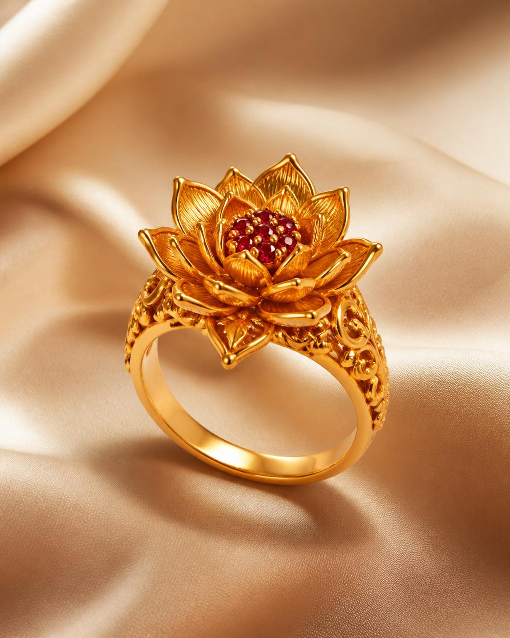 Royal Lotus Ring — Jummaka Jewellery
