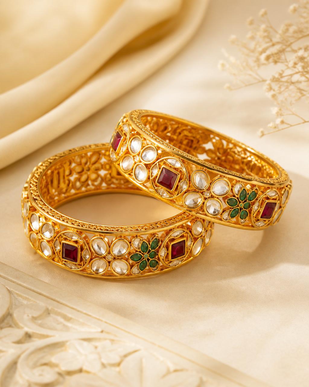 Kundan Bridal Bangles — Jummaka Jewellery