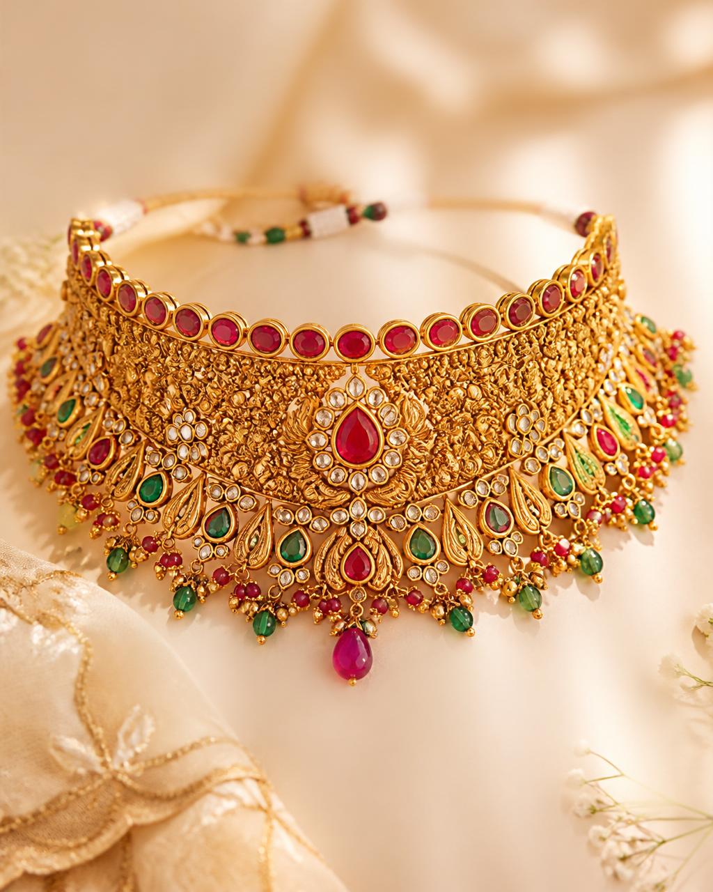 Bridal Choker Necklace — Jummaka Jewellery